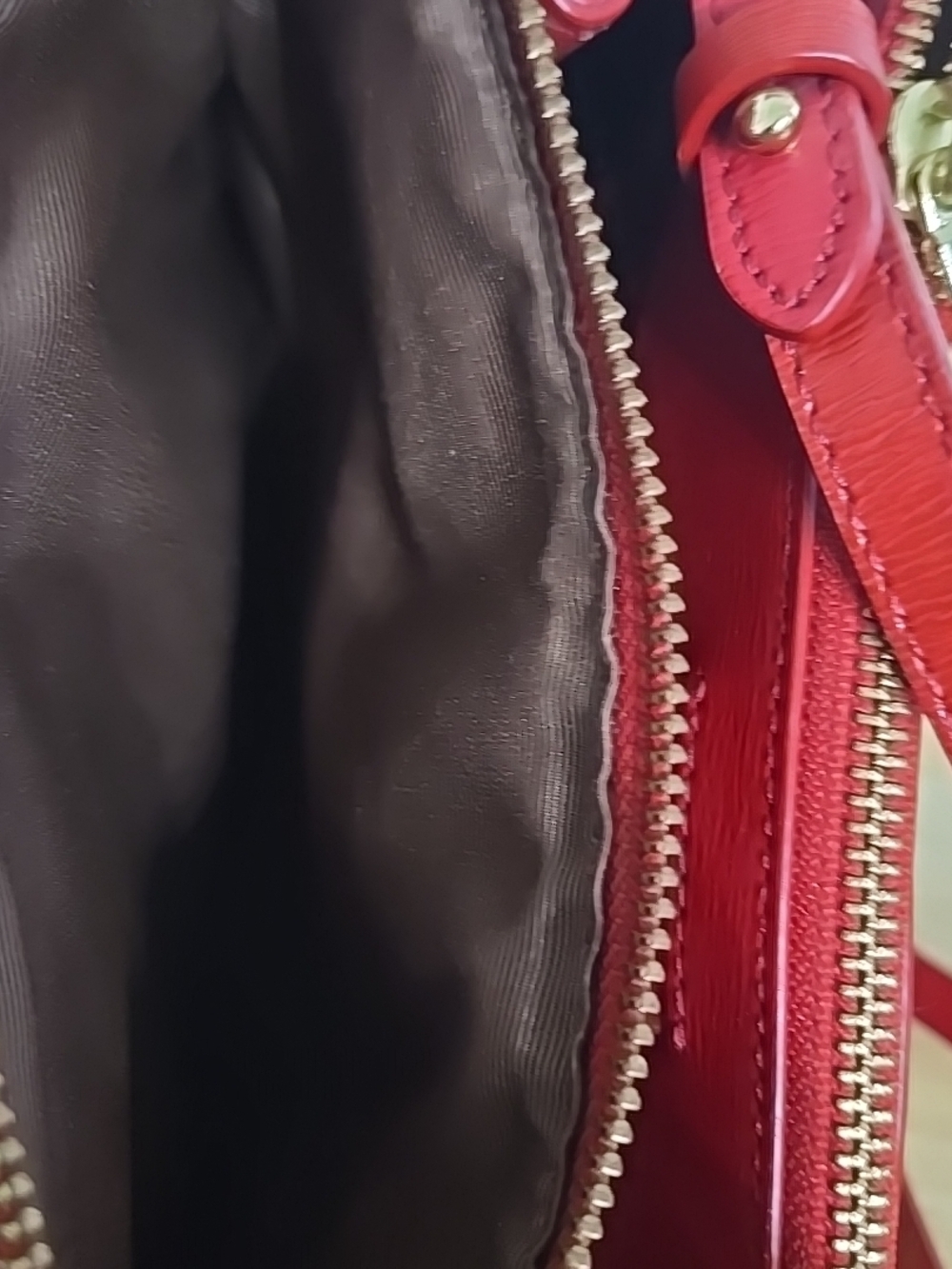 Ralph Lauren Mini Newbury double zip satchel bag Red - Picture 12 of 16